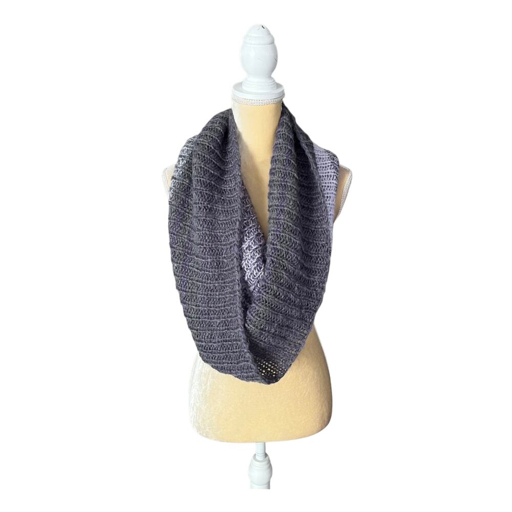 Wooden Ships Paola Buendia Purple Stripe Infinity Sweater Scarf